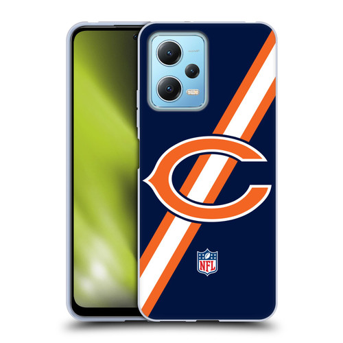 NFL Chicago Bears Logo Stripes Soft Gel Case for Xiaomi Redmi Note 12 5G