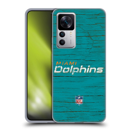 NFL Miami Dolphins Logo Distressed Look Soft Gel Case for Xiaomi 12T 5G / 12T Pro 5G / Redmi K50 Ultra 5G