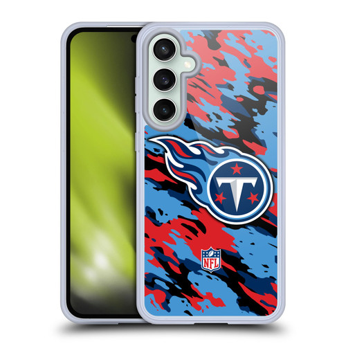 NFL Tennessee Titans Logo Camou Soft Gel Case for Samsung Galaxy S23 FE 5G