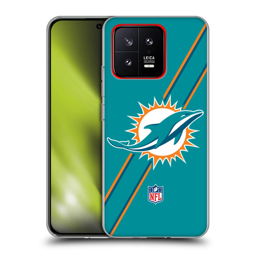 NFL Miami Dolphins Logo Stripes Soft Gel Case for Xiaomi 13 5G