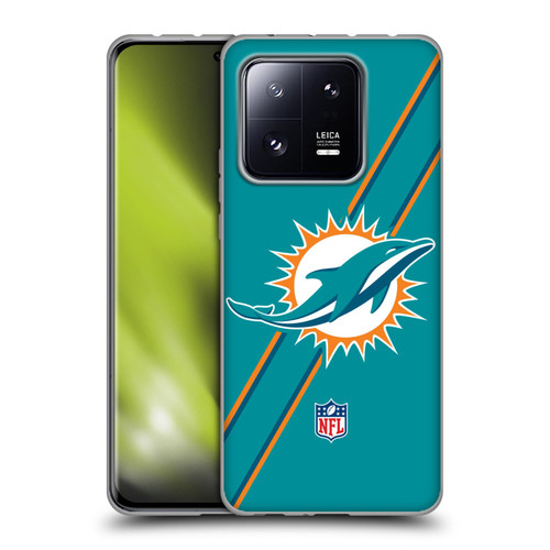 NFL Miami Dolphins Logo Stripes Soft Gel Case for Xiaomi 13 Pro 5G