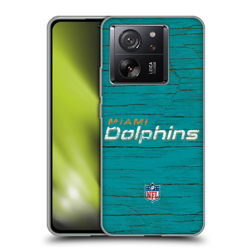 NFL Miami Dolphins Logo Distressed Look Soft Gel Case for Xiaomi 13T 5G / 13T Pro 5G
