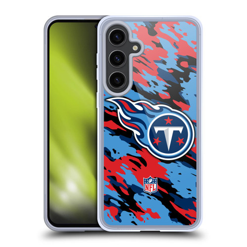 NFL Tennessee Titans Logo Camou Soft Gel Case for Samsung Galaxy S24+ 5G