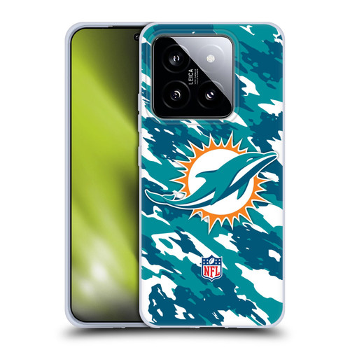 NFL Miami Dolphins Logo Camou Soft Gel Case for Xiaomi 14
