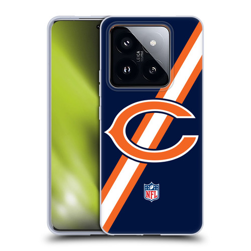 NFL Chicago Bears Logo Stripes Soft Gel Case for Xiaomi 14 Pro