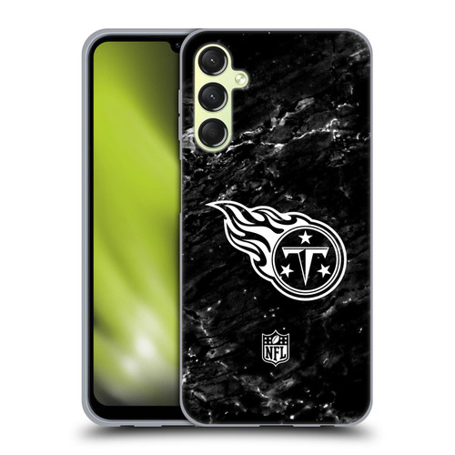 NFL Tennessee Titans Artwork Marble Soft Gel Case for Samsung Galaxy A24 4G / M34 5G