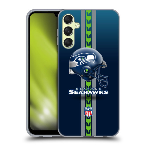 NFL Seattle Seahawks Logo Helmet Soft Gel Case for Samsung Galaxy A24 4G / M34 5G