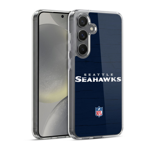NFL Seattle Seahawks Logo Distressed Look Soft Gel Case for Samsung Galaxy S24 5G & MagSafe