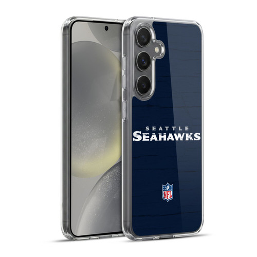 NFL Seattle Seahawks Logo Distressed Look Soft Gel Case for Samsung Galaxy S24+ 5G & MagSafe