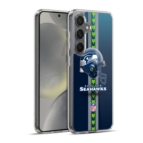 NFL Seattle Seahawks Logo Helmet Soft Gel Case for Samsung Galaxy S24+ 5G & MagSafe