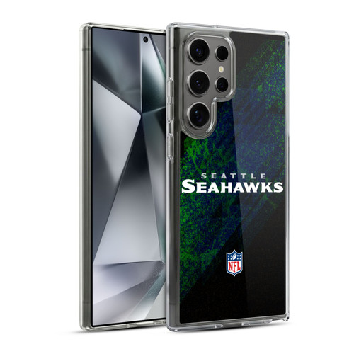 NFL Seattle Seahawks Logo Blur Soft Gel Case for Samsung Galaxy S24 Ultra 5G & MagSafe