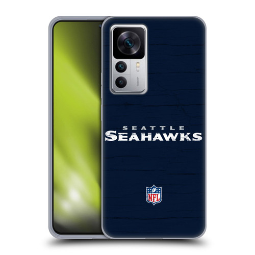 NFL Seattle Seahawks Logo Distressed Look Soft Gel Case for Xiaomi 12T 5G / 12T Pro 5G / Redmi K50 Ultra 5G
