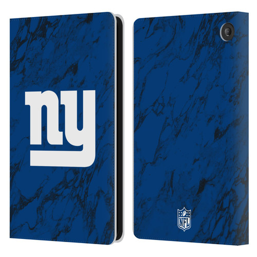 NFL New York Giants Graphics Coloured Marble Leather Book Wallet Case Cover For Amazon Fire 7 2022