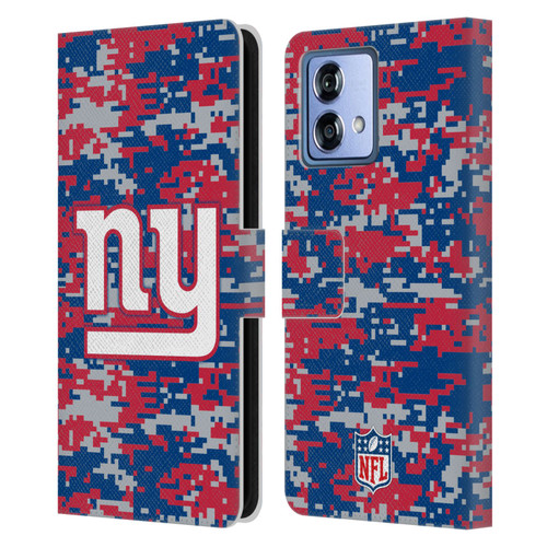 NFL New York Giants Graphics Digital Camouflage Leather Book Wallet Case Cover For Motorola Moto G84 5G