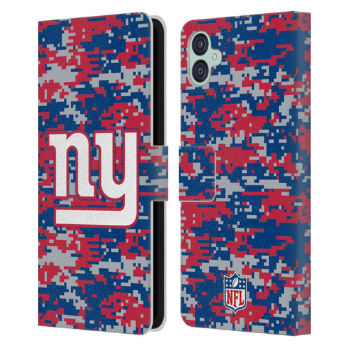 NFL New York Giants Graphics Digital Camouflage Leather Book Wallet Case Cover For Samsung Galaxy M04 5G / A04e