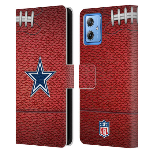NFL Dallas Cowboys Graphics Football Leather Book Wallet Case Cover For Motorola Moto G54 5G