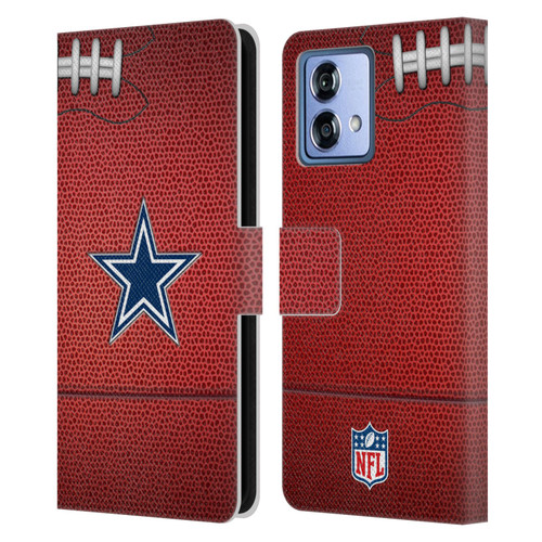 NFL Dallas Cowboys Graphics Football Leather Book Wallet Case Cover For Motorola Moto G84 5G
