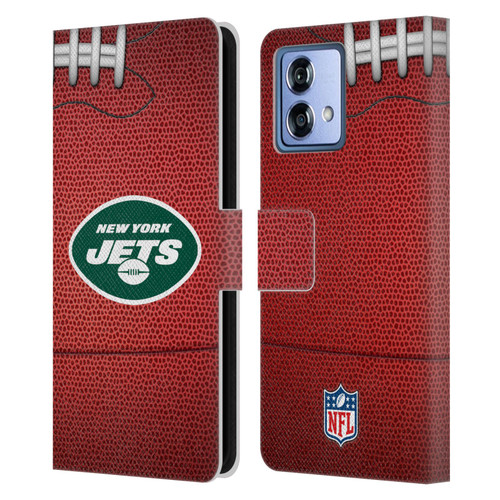 NFL New York Jets Graphics Football Leather Book Wallet Case Cover For Motorola Moto G84 5G