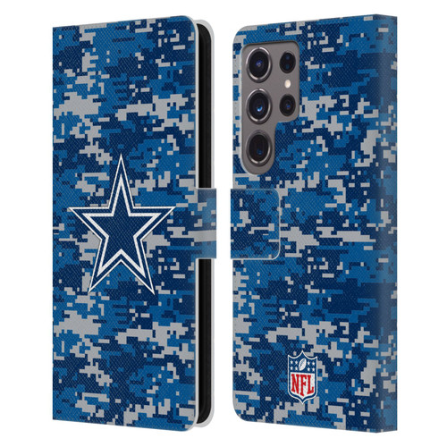 NFL Dallas Cowboys Graphics Digital Camouflage Leather Book Wallet Case Cover For Samsung Galaxy S24 Ultra 5G
