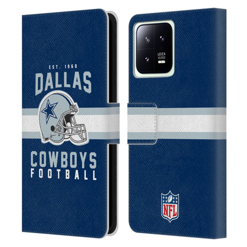 NFL Dallas Cowboys Graphics Helmet Typography Leather Book Wallet Case Cover For Xiaomi 13 5G