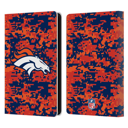 NFL Denver Broncos Graphics Digital Camouflage Leather Book Wallet Case Cover For Amazon Kindle Paperwhite 5 (2021)