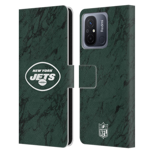 NFL New York Jets Graphics Coloured Marble Leather Book Wallet Case Cover For Xiaomi Redmi 12C