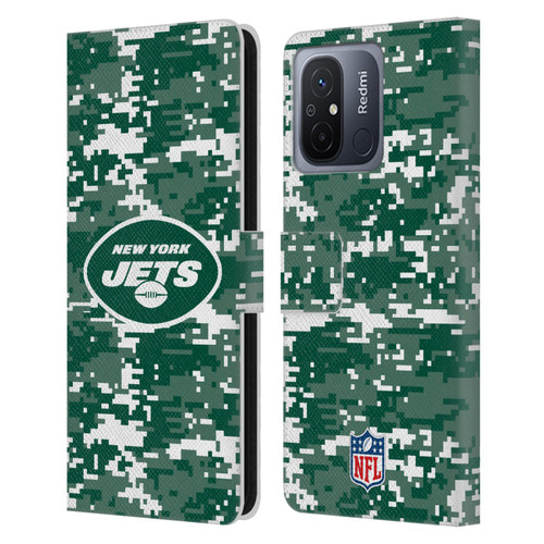 NFL New York Jets Graphics Digital Camouflage Leather Book Wallet Case Cover For Xiaomi Redmi 12C