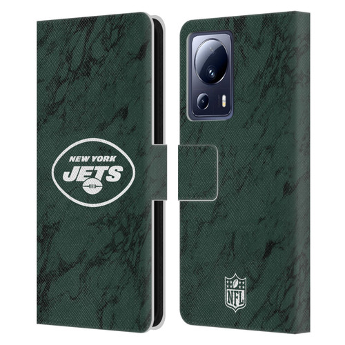 NFL New York Jets Graphics Coloured Marble Leather Book Wallet Case Cover For Xiaomi 13 Lite 5G