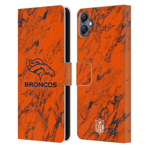 NFL Denver Broncos Graphics Coloured Marble Leather Book Wallet Case Cover For Samsung Galaxy A05