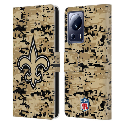 NFL New Orleans Saints Graphics Digital Camouflage Leather Book Wallet Case Cover For Xiaomi 13 Lite 5G