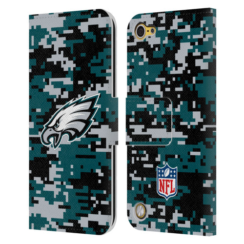 NFL Philadelphia Eagles Graphics Digital Camouflage Leather Book Wallet Case Cover For Apple iPod Touch 5G 5th Gen