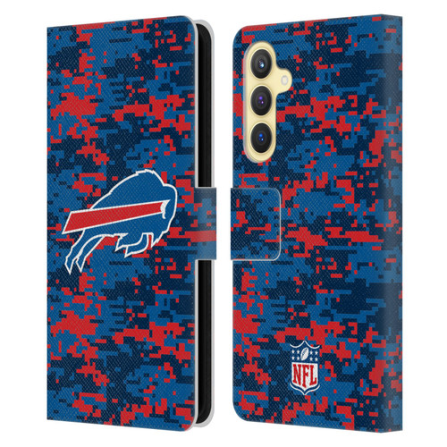 NFL Buffalo Bills Graphics Digital Camouflage Leather Book Wallet Case Cover For Samsung Galaxy S23 FE 5G