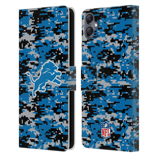NFL Detroit Lions Graphics Digital Camouflage Leather Book Wallet Case Cover For Samsung Galaxy A05 NFL Detroit Lions Graphics Digital Camouflage Leather Book Wallet Case Cover For Samsung Galaxy A05