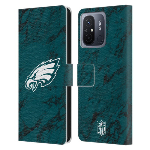 NFL Philadelphia Eagles Graphics Coloured Marble Leather Book Wallet Case Cover For Xiaomi Redmi 12C