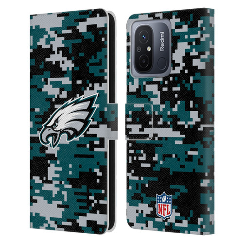 NFL Philadelphia Eagles Graphics Digital Camouflage Leather Book Wallet Case Cover For Xiaomi Redmi 12C
