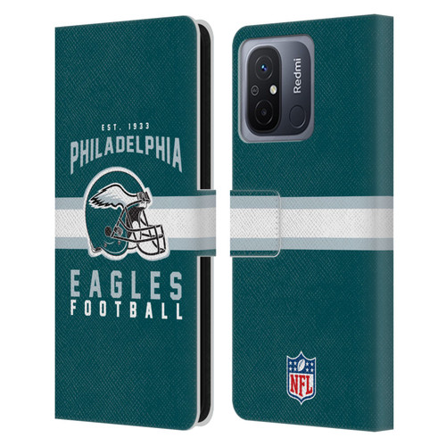 NFL Philadelphia Eagles Graphics Helmet Typography Leather Book Wallet Case Cover For Xiaomi Redmi 12C