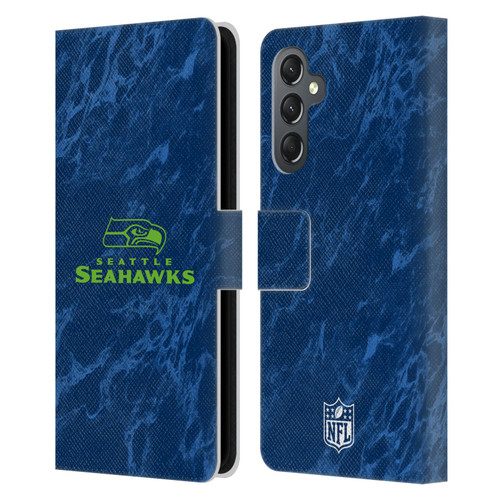 NFL Seattle Seahawks Graphics Coloured Marble Leather Book Wallet Case Cover For Samsung Galaxy A25 5G