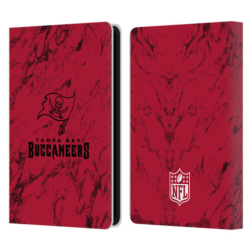 NFL Tampa Bay Buccaneers Graphics Coloured Marble Leather Book Wallet Case Cover For Amazon Kindle Paperwhite 5 (2021)