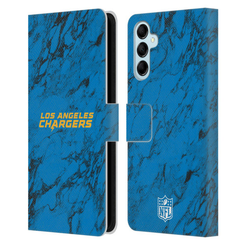 NFL Los Angeles Chargers Graphics Coloured Marble Leather Book Wallet Case Cover For Samsung Galaxy M14 5G