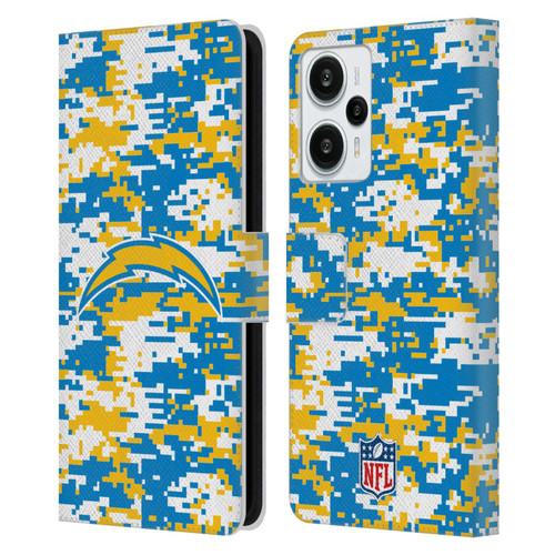 NFL Los Angeles Chargers Graphics Digital Camouflage Leather Book Wallet Case Cover For Xiaomi Redmi Note 12T