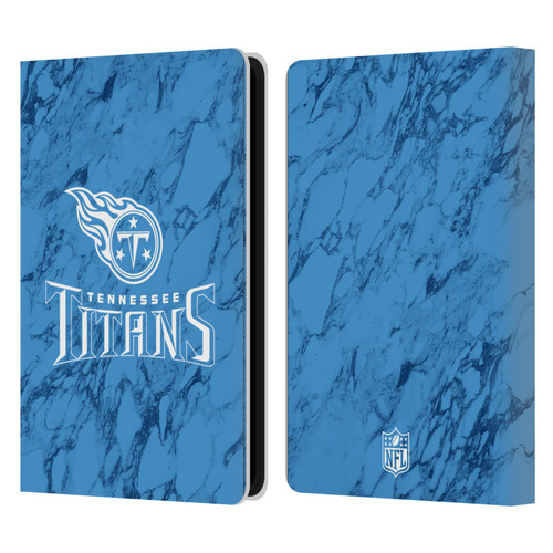 NFL Tennessee Titans Graphics Coloured Marble Leather Book Wallet Case Cover For Amazon Kindle Paperwhite 5 (2021)