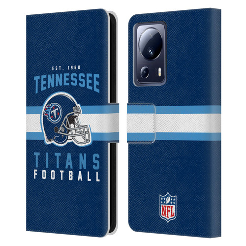 NFL Tennessee Titans Graphics Helmet Typography Leather Book Wallet Case Cover For Xiaomi 13 Lite 5G