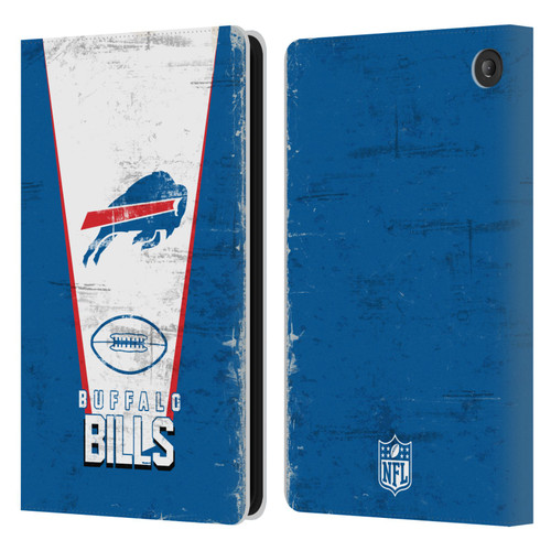 NFL Buffalo Bills Logo Art Banner Leather Book Wallet Case Cover For Amazon Fire 7 2022