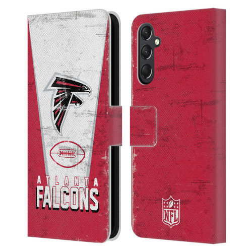 NFL Atlanta Falcons Logo Art Banner Leather Book Wallet Case Cover For Samsung Galaxy A24 4G / M34 5G
