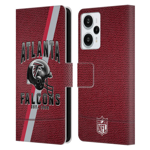 NFL Atlanta Falcons Logo Art Football Stripes Leather Book Wallet Case Cover For Xiaomi Redmi Note 12T