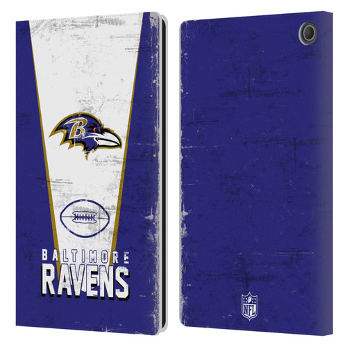 NFL Baltimore Ravens Logo Art Banner Leather Book Wallet Case Cover For Amazon Fire Max 11 2023