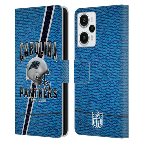 NFL Carolina Panthers Logo Art Football Stripes Leather Book Wallet Case Cover For Xiaomi Redmi Note 12T
