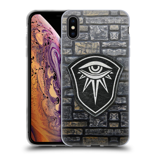 EA Bioware Dragon Age Inquisition Graphics Distressed Crest Soft Gel Case for Apple iPhone XS Max