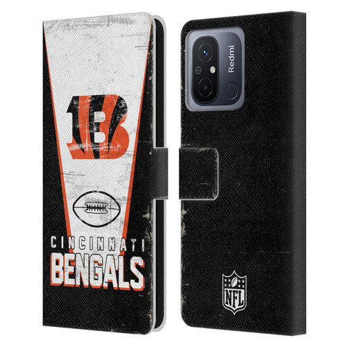 NFL Cincinnati Bengals Logo Art Banner Leather Book Wallet Case Cover For Xiaomi Redmi 12C