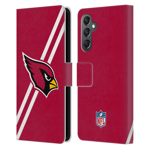 NFL Arizona Cardinals Logo Stripes Leather Book Wallet Case Cover For Samsung Galaxy A25 5G